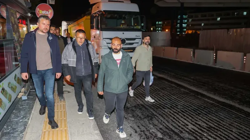 Başkan Duman asfalt çalışmalarını yerinde inceledi